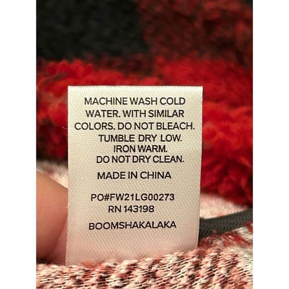 NWT Chubbies The Lumberjack Of All Trades Men's Fleece Romper Red Black Size M - Picture 12 of 13